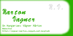 marton vagner business card